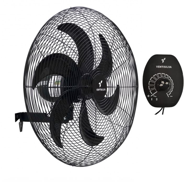 VENTILADOR DE PAREDE 065CM VENTISILVA BIV163W-146W 60HZ VPLMAISI PRETO HEL-6PÁS G/M - C/CONTROLE DE VELOCIDADE ROTATIVO