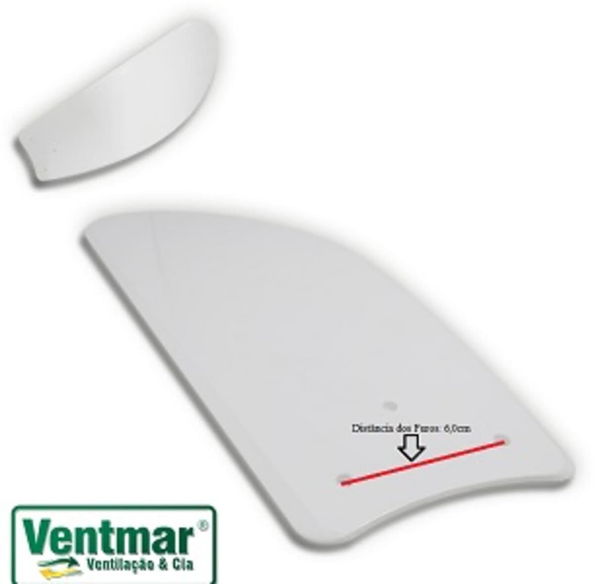 PÁ HÉLICE P/VENTILADOR DE TETO VENTI-DELTA PLUS LIGHT CLEAN SLIM - PÁ MDF MODELO TUBA COR BRANCA C/3 FUROS P/GARRA GRANDE - *VENDIDA P/UNIDADE - foto 1 de 1