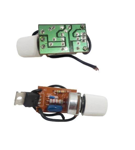 CONTROLE P/VENTILADOR DIMER ROTATIVO SEM CLIQUE - POTÊNCIA 200W BIVOLTS - KNOB BOTÃO BRANCO - foto 1 de 2
