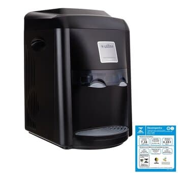 FILTRO PURIFICADOR DE AGUA REFRIGERADO LATINA PA355 PRETO SEMI-BRILHO 220V/60HZ - C/COMPRESSOR + MAIOR EFICIENCIA - CAPACIDADE 4LITROS