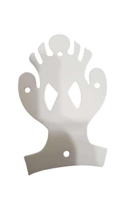 GARRA SUPORTE DA PA HELICE VENTILADOR DE TETO RIOPRELUSTRES INFINITY - COR BRANCA TEXTURIZADA - GARRA C/1-FURO MOTOR+3-FUROS PA - *VENDIDA P/UNIDADE - foto 1 de 2