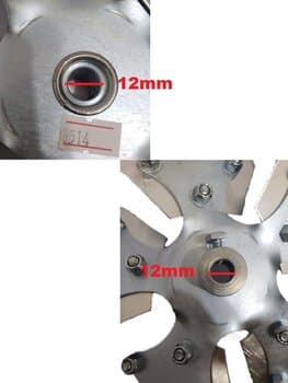 HELICE P/EXAUSTOR DE 50CM VENT AIR/VENTAIR LINHA PESADA CHURRASQUEIRA - CZA 5PAS ALUMÍNIO E12,0MM CUBO C/PARAF LATERAL
