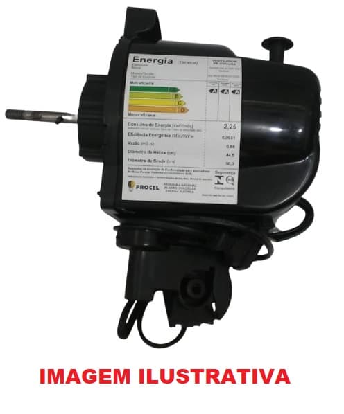 MOTOR P/VENTILADOR VENTISOL OSC 50CM NEW 110V130W05,0UF PRETO COMPLETO E08MM - P/COLUNA/MESA - foto 1 de 2