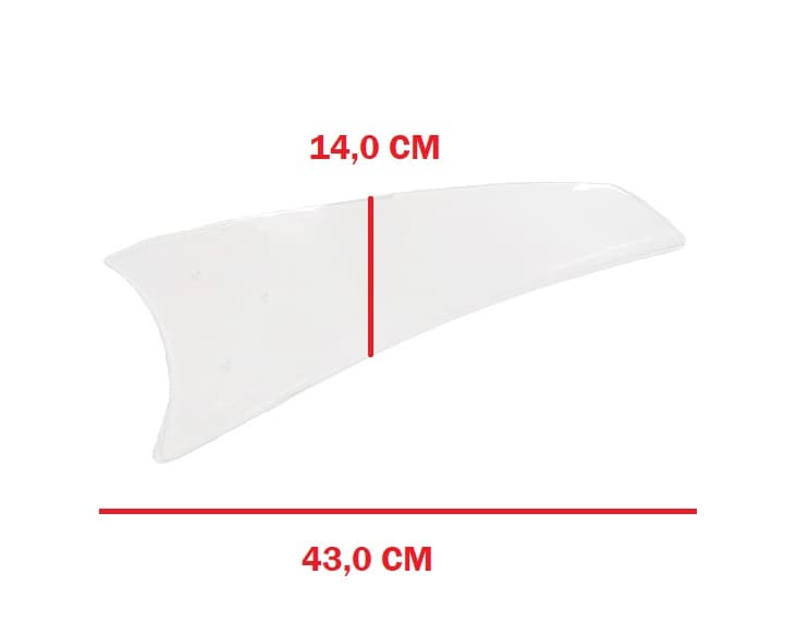 PÁ HÉLICE P/VENTILADOR ARGE MAJESTIC LUMINA - FACAO IRIS TRANSPARENTE ACRÍLICA P/GARRA PÉ DE GALINHA - *VENDIDA P/UNIDADE - foto 1 de 3