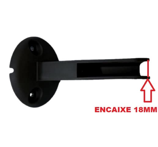 SUPORTE DE PAREDE P/VENTILADORES LOREN SID TURBO 30/40/50/60CM COR PRETA - SUPORTE DE PAREDE P/VENTILADOR 30/40/50/60CM - PLÁSTICO INJETADO - foto 1 de 2