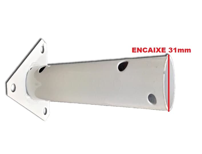 SUPORTE DE PAREDE P/VENTILADORES DA MARCA ARGE, SUPORTE EM METAL NA COR BRANCO. - foto 1 de 2