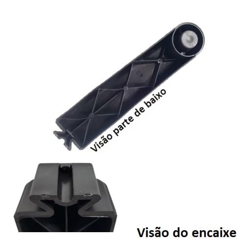 PONTEIRA DA BASE DO Pé DA COLUNA DO VENTILADOR VITALEX 50/60CM TURBO LEX 60CM - PLASTICO COR PRETA - *VENDIDA P/UNIDADE - foto 1 de 3