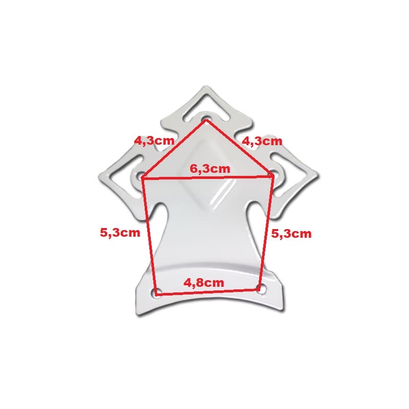 GARRA P/VENTILADOR VENTI-DELTA MOTOR MAIOR - COR BRANCA 3-TRIANGULO GDE -*VENDIDA P/UNIDADE - F/MT-6,0CM F/PA-0,0CM - TORNADO / RIOPRELUSTRES - foto 1 de 2