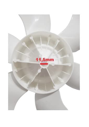 HELICE DE 50CM P/VENTILADOR DÔMINA 6PAS E-11,5MM NEO COR BRANCA - PONTA REDONDA C/TRAVA TRASEIRA - ARGE MAX 50CM - DIAM.43,2CM - foto 1 de 2