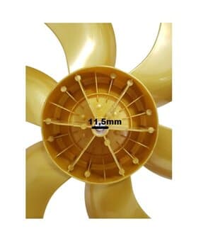 HELICE DE 50CM P/VENTILADOR DÔMINA 6PAS E-11,5MM NEO COR DOURADA - PONTA REDONDA C/TRAVA TRASEIRA - ARGE MAX - DIAM.43,2CM