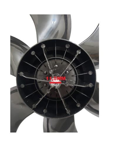 HELICE DE 50CM P/VENTILADOR DÔMINA 6PAS E-11,5MM NEO COR PRETA - PONTA REDONDA C/TRAVA TRASEIRA - ARGE MAX 50CM - DIAM.43,2CM - foto 1 de 3