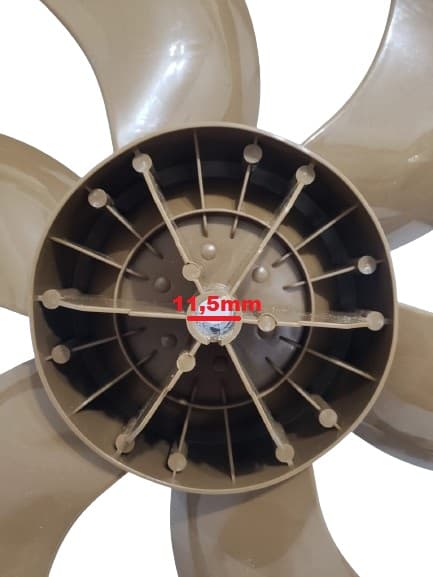 HELICE DE 50CM P/VENTILADOR DÔMINA 6PAS E-11,5MM NEO COR CAPPUCCINO - PONTA REDONDA C/TRAVA TRASEIRA - ARGE MAX 50CM - DIAM.43,2CM - foto 1 de 3