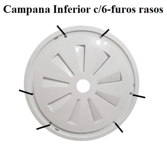 CARCACA CARENAGEM PLÁSTICA INFERIOR DO MOTOR VENTILADOR ALISEU INSPIRE NANO JET SA40 - COR BRANCA -*VENDIDA P/UNIDADE - foto 1 de 3