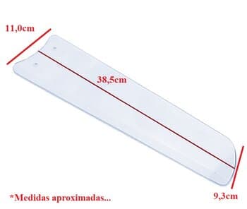 PÁ HÉLICE P/VENTILADOR DE TETO TRON NEW LESTIA CITRINO* TRAMONTANA STILO ECO SAN - ACRÍLICA -*VENDIDA P/UNIDADE*- PLÁSTICA ACRÍLCIA RETA