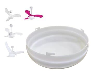 GLOBO CÚPULA PLÁSTICA DA LUMINÁRIA VENTILADOR VENTISOL FÊNIX DIAMOND PETIT - *APENAS O GLOBO - ENCAIXE 210MM