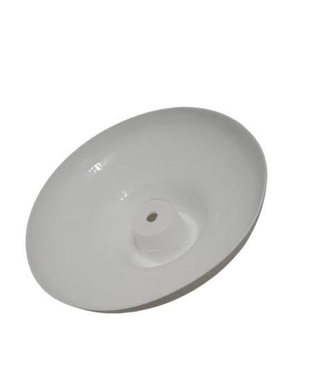 PLAFON PLASTICO SUPORTE P/GLOBO VENTILADOR TRON GRECO LESTIA COR BRANCA - BOJO TRON LESTIA GRECO BRANCO - SEM SOQUETE - foto 1 de 3