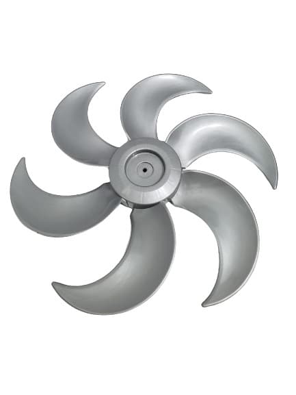Hélice de 50cm p/Ventilador Mondial 6P 50cm Cinza - E08,0mm PRD c/T.Traseira - Turbo Force 8 Nvt-50-8P V-51 - Polishop 8P - Ventislo 60cm - Wap Flow T