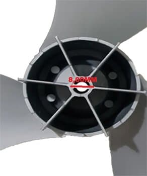 HELICE DE 30CM P/VENTILADOR ARNO TURBO SILENCIO 30CM 3PAS PRATA/CINZA - ENCAIXE CRUZETA DIANTEIRA E08,0MM SEM TRAVA TRASEIRA - ARNO TS PRATA