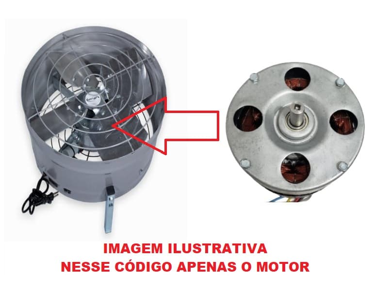 MOTOR P/EXAUSTOR 40CM VENT AIR VENTAIR BONECO BIRUTA BIV14,0UF 650/550W BAIXA ROTACAO 1650RPM ALTA VAZAO 60000M3H 75DB EIXO 12MM - foto 1 de 2