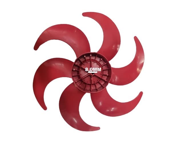 HELICE DE 30CM P/VENTILADOR MALLORY 30CM 6 PAS VERMELHA E-08,0MM PONTA CRUZETA C/T.TRASEIRA - foto 1 de 2