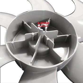 HELICE DE 30CM P/VENTILADOR MALLORY TURBO SILENCE 30CM 6PAS CINZA - ENCAIXE PONTA REDONDA - EIXO 8,0MM COM TRAVA TRASEIRA