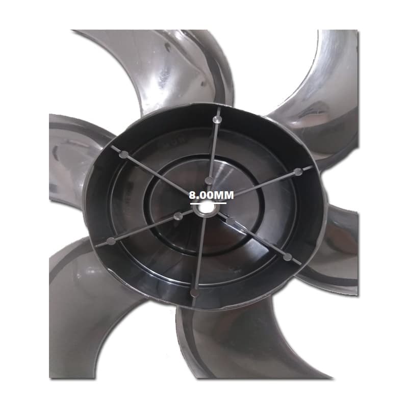 HÉLICE DE 30CM P/VENTILADOR MONDIAL 6PÁS PRETA F08,0MM ENCAIXE PML DIANTEIRA S/T.TRASEIRA - BLACK PREMIUM - BRITANIA PROTECT TURBO/VENTUS 30 SIX - POL - foto 1 de 3