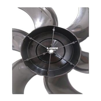 HÉLICE DE 30CM P/VENTILADOR MONDIAL 6PÁS PRETA F08,0MM ENCAIXE PML DIANTEIRA S/T.TRASEIRA - BLACK PREMIUM - BRITANIA PROTECT TURBO/VENTUS 30 SIX - POL