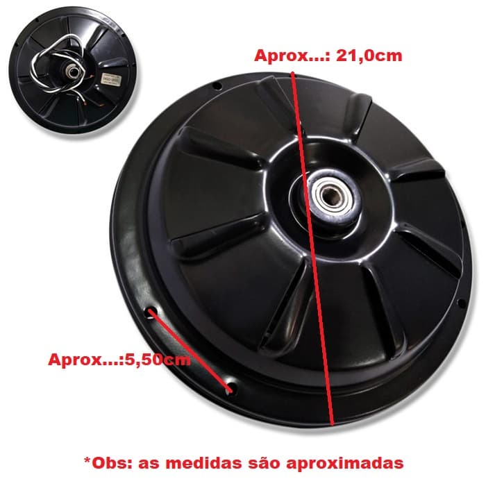 MOTOR P/VENTILADOR VENTI-DELTA PLUS LIGHT 220VOLTS COR PRETA P/3PÁS C/ROSCA P/LUMINÁRIA - USAR C/CAPACITOR 04,0UF - foto 1 de 2