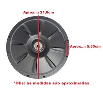 MOTOR P/VENTILADOR DE TETO VENTI-DELTA LIGHT LUXO 220V MICROTEXTURA COR PRETA P/2 OU 4PAS - C/ROSCA P/LUMINARIA - *USAR C/CAPACITOR 04,0UF (2 OU 3 FIO