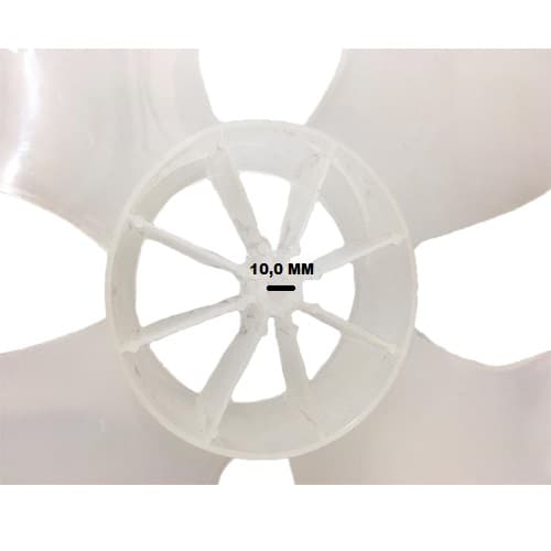 HELICE DE 50CM P/VENTILADOR ARGE MAX BIVOLTS ATUAL 2020 4PAS COR TRANSPARENTE PONTA REDONDA ENCAIXE EM EIXO 10,0MM C/TRAVA TRASEIRA - foto 1 de 2