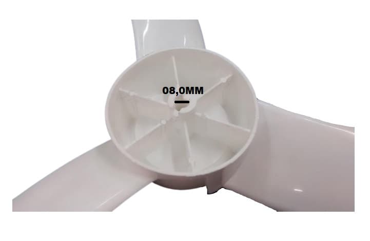 HELICE DE 60CM P/VENTILADOR VENTISOL 60 3PAS E08MM BRANCA MX G3 - PRD C/T.TRASEIRA FIXAR C/PORCA ROSCA ESQUERDA - foto 1 de 3