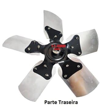 HELICE P/EXAUSTOR DE 30CM VENTI-DELTA LINHA PESADA 30CM 5-PÁS METAL - ENCAIXE EIXO 11,0MM C/CUBO E PARAFUSO TRAVA LATERAL