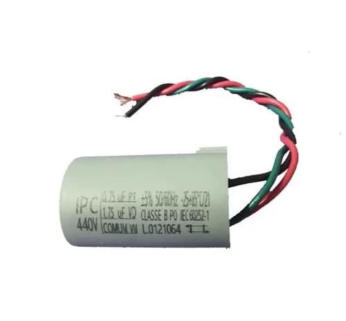 CAPACITOR 002,5UF 3FIOS 1,75+0,75MF RD 440VAC - P/VENTILADOR DE TETO ALISEU 220V - PARA MÓDULO CONTROLE REMOTO ALISEU 220VOLTS DE 3VELOCIDADES - foto 1 de 2