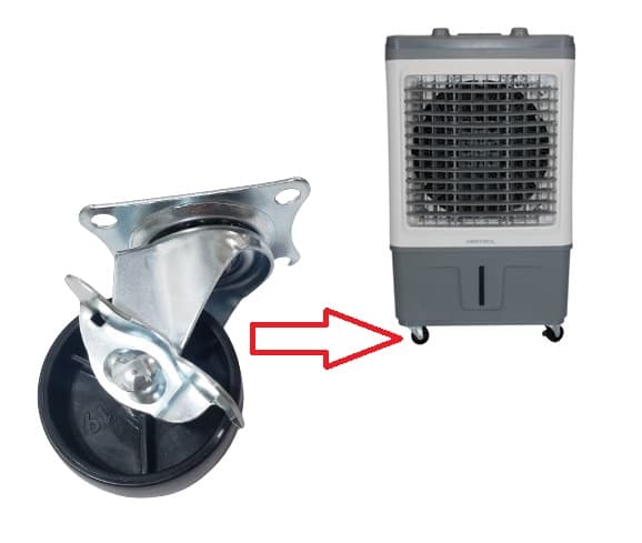 RODA RODIZIO P/CLIMATIZADOR VENTISOL LINHA CLIN30/35/55 CLIN60 CLIN80LT - MÓVEL C/TRAVA RODA 5,0CM 50,0MM - *VENDIDA P/UNIDADE - foto 1 de 3