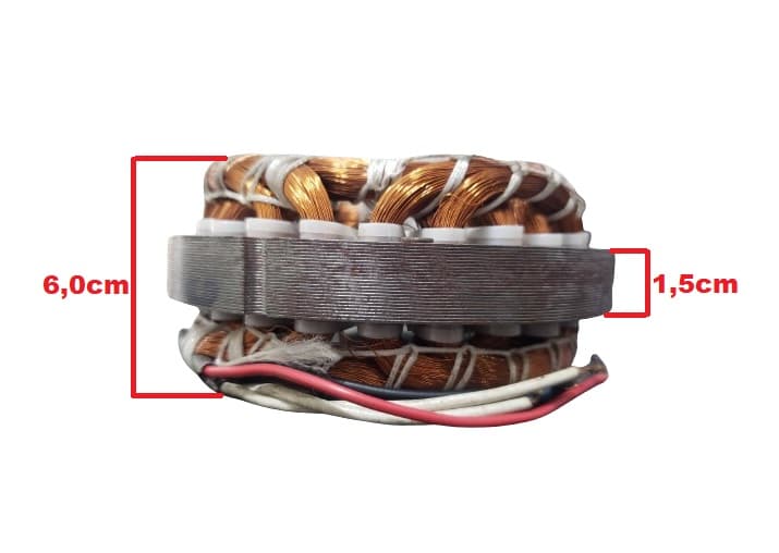 ESTATOR BOBINADO MOTOR VENTILADOR VENTI-DELTA OSCILANTE 50/60CM 220V200W04,0UF PAR/COL/MESA ANTIGO - *USAR C/CAP.04,0UF 250VAC - foto 1 de 3