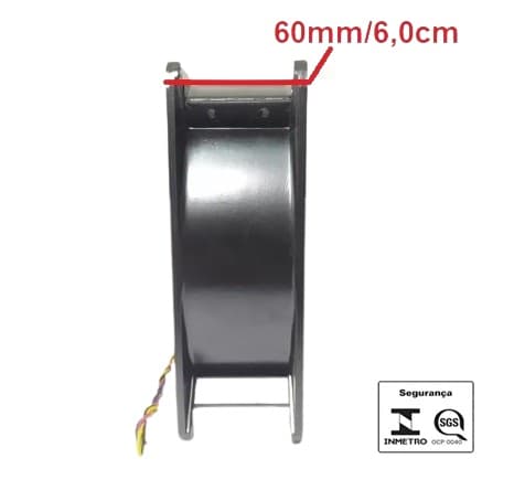 EXAUSTOR DE 18CM MICROVENTILADOR BIVOLTS - COOLER AXIAL ULTRAR 180X180X60 AF18060ML2BM5L0 - CARCAçA NYLON - foto 1 de 3