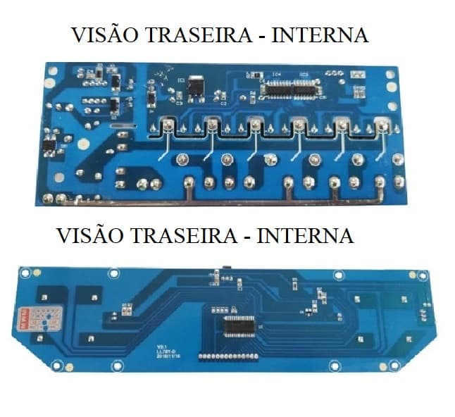 PLACA CENTRAL DE COMANDO INVERSORA C/PAINEL TOUCH KIT-BIV P/CLIMATIZADOR MWM M4500 M4.5 BEM ESTAR B4500 M45 C/RECEPTOR CONTROLE REMOTO - foto 1 de 2