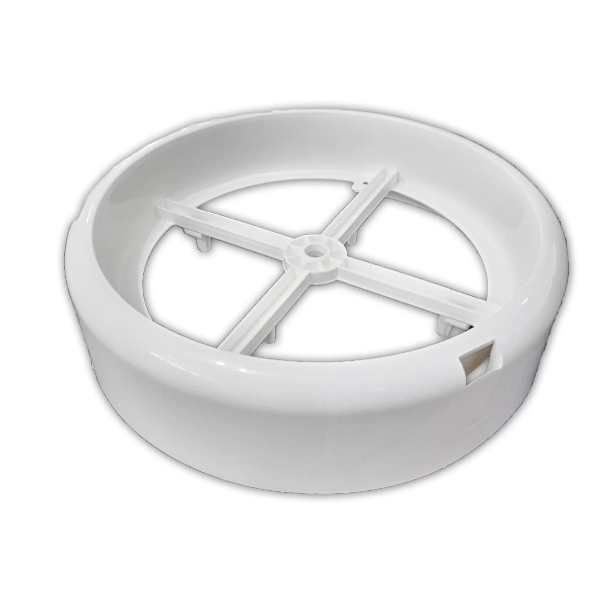 PLAFON BASE BRANCA SUPORTE DO GLOBO DA LUMINÁRIA VENTILADOR VENTISOL AIRES DIAMOND FENIX LUMIAR PETALOS PETIT - SUPORTE PLÁSTICO SEM SOQUETES - foto 1 de 4