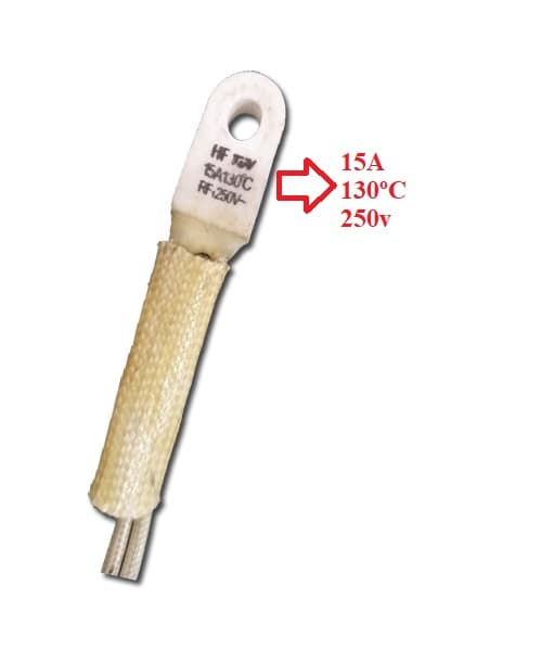 FUSIVEL TERMICO DO AQUECEDOR HALÓGENO QUARTZO VENTISOL - AH01 AH02 / AQ01 AQ02 - 110/220V 15A 130GRAUS RF.250V - foto 1 de 2
