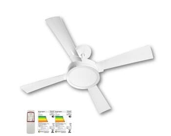 VENTILADOR DE TETO VENTI-DELTA LUNIK MAGNIFICO 4PAS 110V130W BRANCO K2 - LUM LED24W3000K-AMARELA CONTROLE REMOTO - SILENCIOSO CONSUMO A