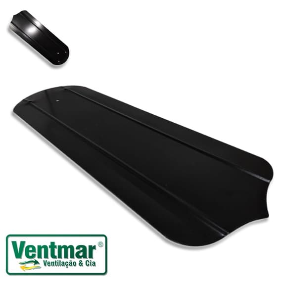 PÁ HÉLICE P/VENTILADOR DE TETO VENTI-DELTA COMERCIAL DELTA PLUS ECO - PÁ METAL COR PRETA - FUROS P/GARRA GRANDE C/BIQUINHO - *VENDIDA P/UNIDADE - foto 1 de 4