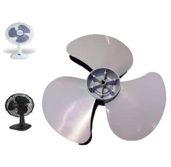 HELICE DE 30CM P/VENTILADOR MALLORY/ MICROMAX 30 CM 3PAS BOREAL FLESCH CINZA - EIXO 8,0MM PONTA CRUZETA C/TRAVA TRASEIRA
