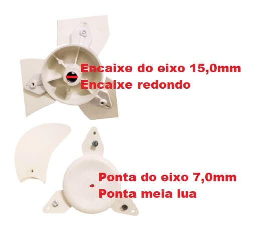 HÉLICE DE 65CM P/VENTILADOR VENTISILVA 65CM 3PAS BRANCA KIT4-ITENS C/BUCHA ENCAIXE PML F15,0MM C/FURO CENTRAL P/EIXO RE-07,0MM C/TRAVA MEIS LUA - S/PA - foto 1 de 3
