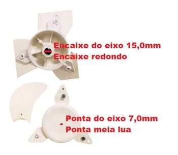 HÉLICE DE 65CM P/VENTILADOR VENTISILVA 65CM 3PAS BRANCA KIT4-ITENS C/BUCHA ENCAIXE PML F15,0MM C/FURO CENTRAL P/EIXO RE-07,0MM C/TRAVA MEIS LUA - S/PA