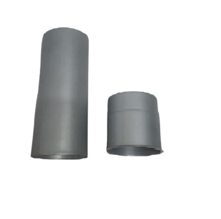 CARENA ACABAMENTO DA HASTE TUBO PLÁSTICO COR CINZA/PRATA - P/VENTILADOR DE TETO LOREN SID - KIT C/2PEÇAS QUE SE ENCAIXAM - foto 1 de 2