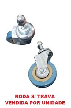 RODA RODÍZIO P/CLIMATIZADOR ULTRAAR ULTRA 60/70/80/100 VENTISOL-CLI70/CLI100PRO MWM-M9000 BEM ESTAR-B9000 - TRASEIRA MÓVEL S/TRAVA - *VENDIDA P/UNIDAD