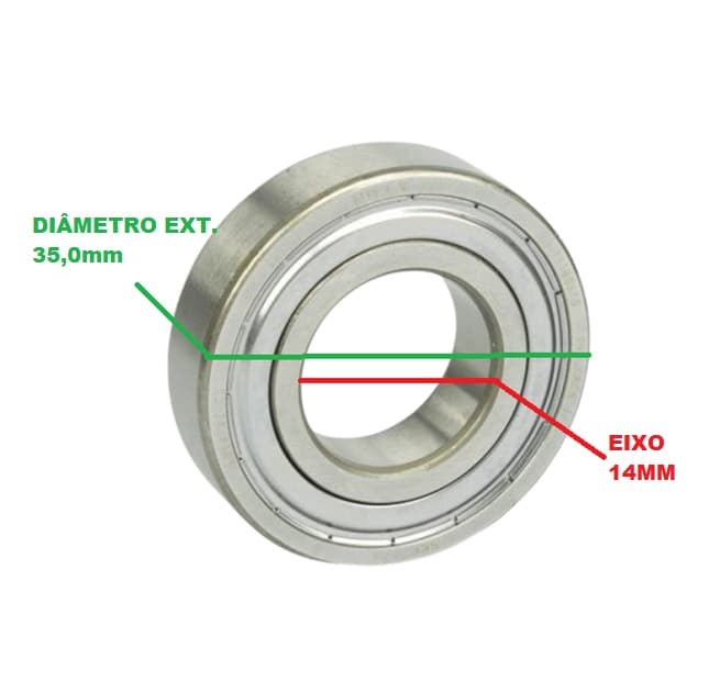 ROLAMENTO 6202 1A ZZ EIXO 14,0MM/DIAMETRO 35,0MM-NSK- ROLAMENTO PARA VENTILADOR - ROLAMENTO PARA EXAUSTOR - ROLAMENTO PARA CLIMATIZ - foto 1 de 2