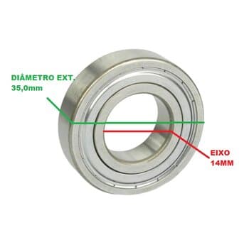 ROLAMENTO 6202 1A ZZ EIXO 14,0MM/DIAMETRO 35,0MM-NSK- ROLAMENTO PARA VENTILADOR - ROLAMENTO PARA EXAUSTOR - ROLAMENTO PARA CLIMATIZ