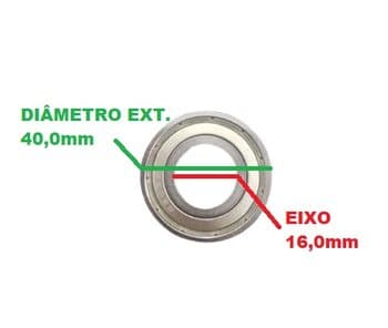 ROLAMENTO 6203 2A RSI P/VENTILADOR DE TETO MOTOR GRANDE - ROLAMENTO ESFERA 2º LINHA - EIXO-17,0MM DIAM.EXT-40,0MM HCH