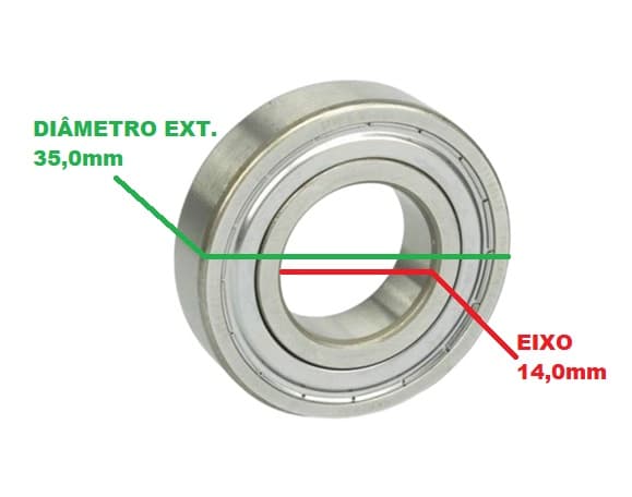 ROLAMENTO 6202 2A ZZ. ROLAMENTO ESFERA 6202 2º LINHA - CRR/GBR - foto 1 de 2
